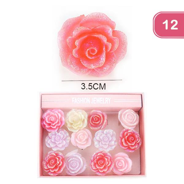 FLOWER LIGHT UP RING (12 UNITS)