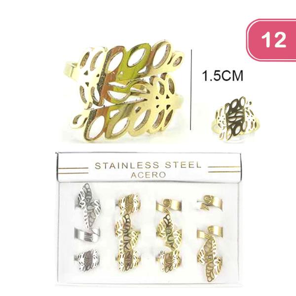 STAINLESS STEEL RING (12 UNITS)