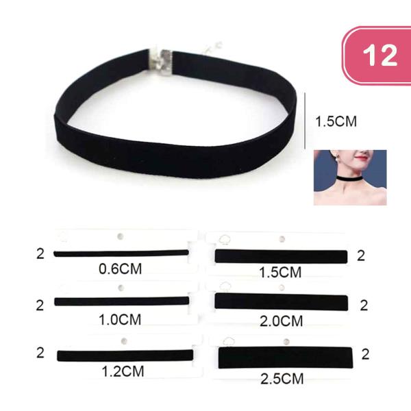 VELVET CHOKER (12 UNITS)