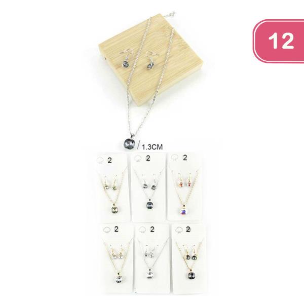 EARRING AND NECKLACE SET (12 UNITS)