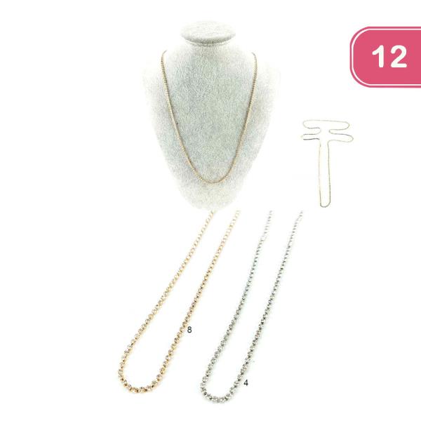 RHINESTONE NECKLACE (12 UNITS)