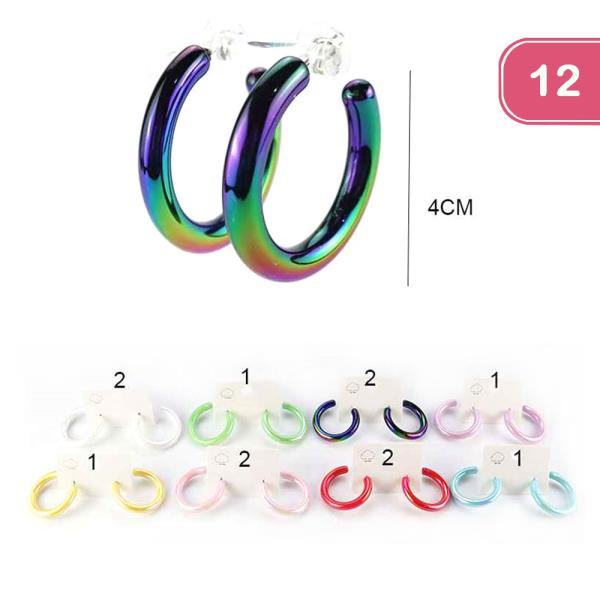 HOOP EARRINGS (12 UNITS)