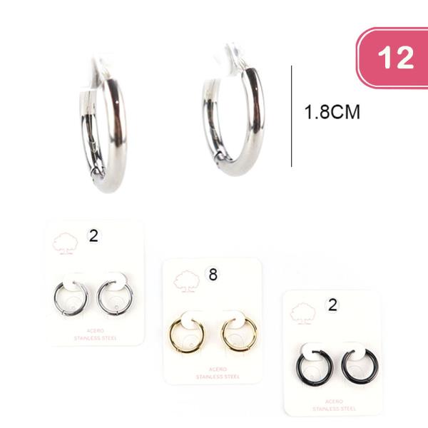 CHUNKY HOOP EARRING (12 UNITS)