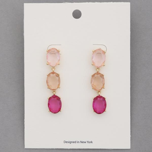 CHRISTMAS CRYSTAL DANGLE EARRING