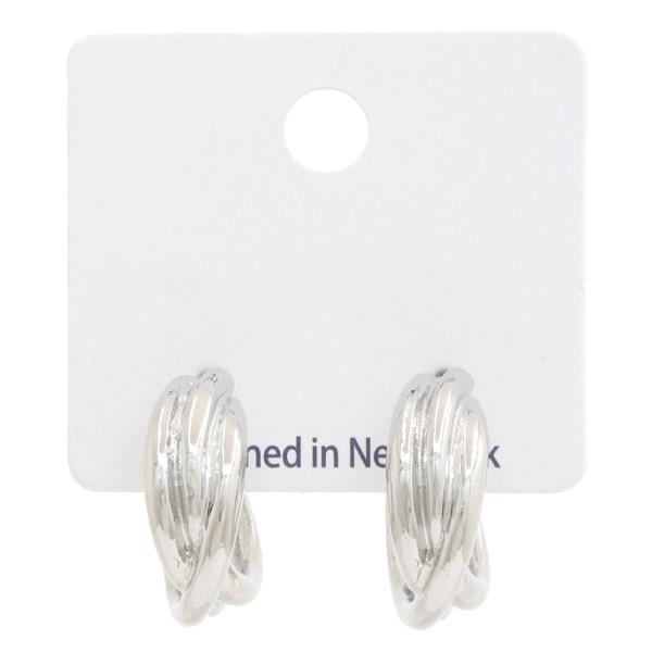 TRIPLE OPEN HOOP METAL EARRING