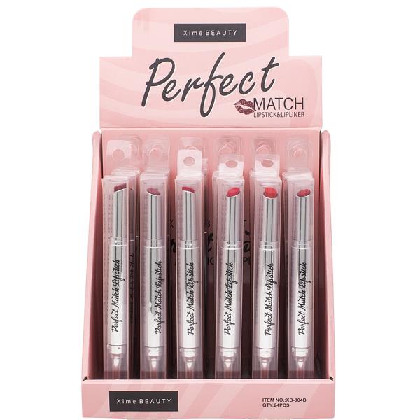 XIME BEAUTY PERFECT MATCH LIPSTICK AND LIPLINER (24 UNITS)