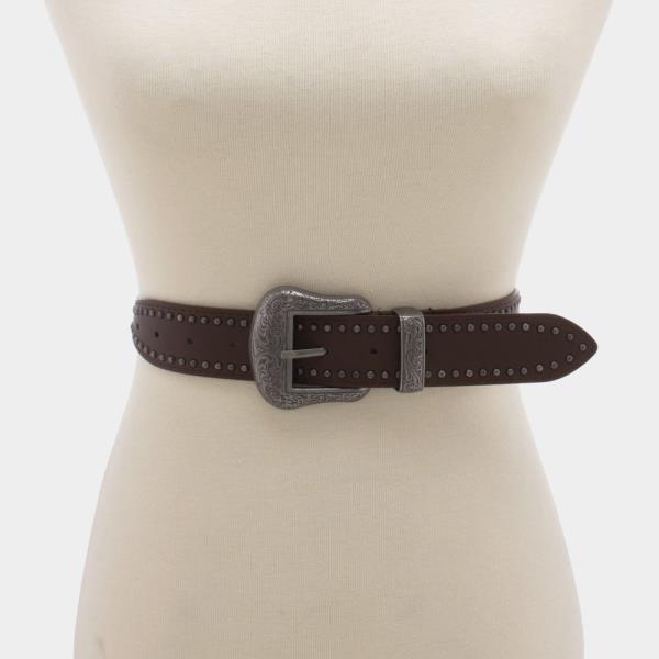 WESTERN STYLE FILIGREE BUCKLE BELT