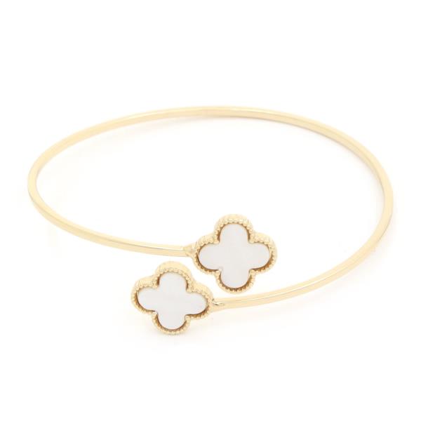 DOUBLE CLOVER METAL BRACELET