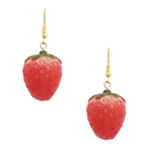 STRAWBERRY DANGLE EARRING