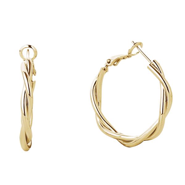 METAL OMEGA CLOSURE HOOP EARRING