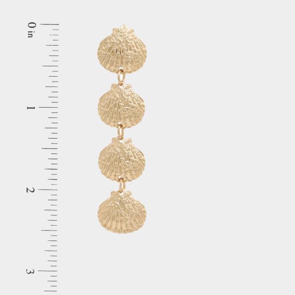 SEASHELL METAL DANGLE EARRING