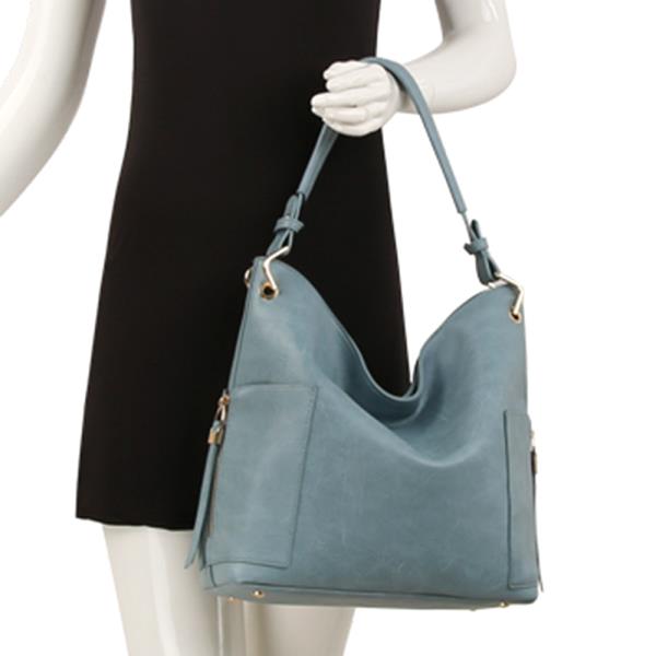 2IN1 SMOOTH SHOULDER HOBO W CROSSBODY SET