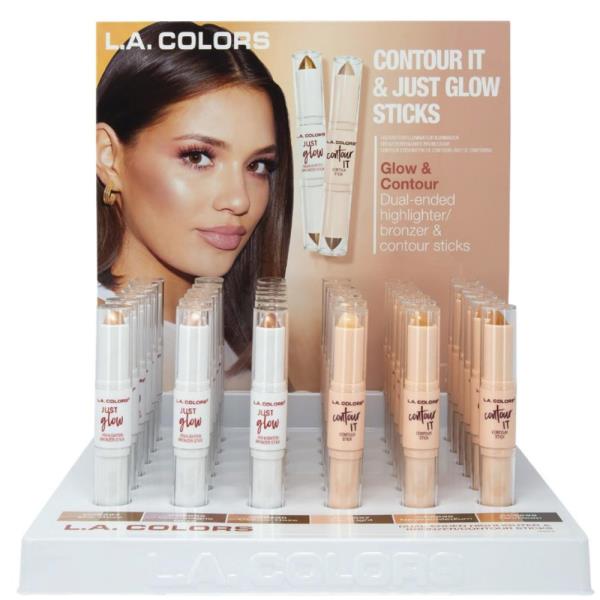 L.A. COLORS JUST GLOW & CONTOUR IT STICKS DISPLAY SET