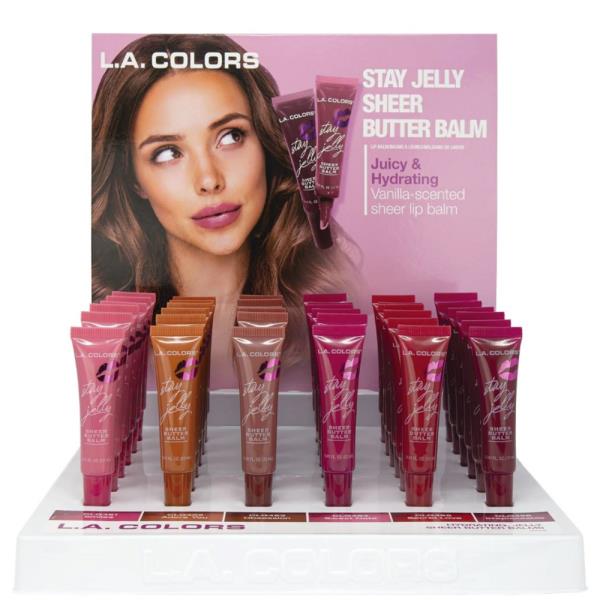 L.A. COLORS STAY JELLY BUTTER BALM DISPLAY SET