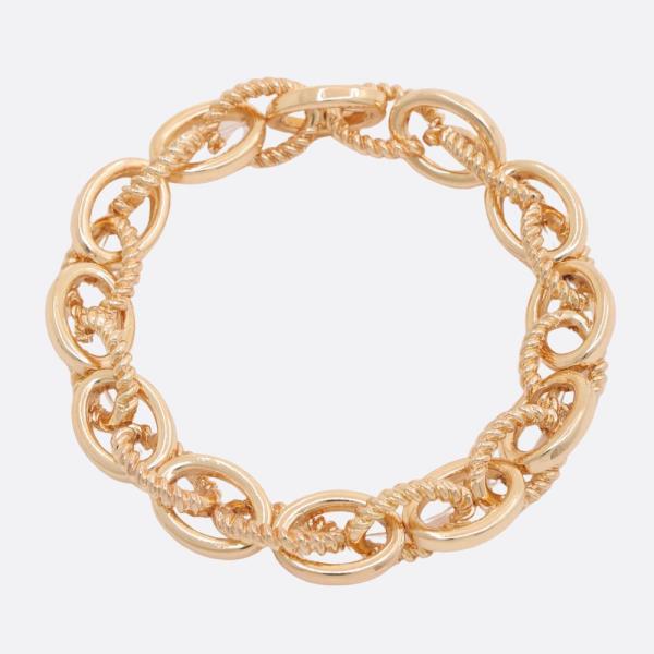 OVAL CIRCLE LINK METAL BRACELET