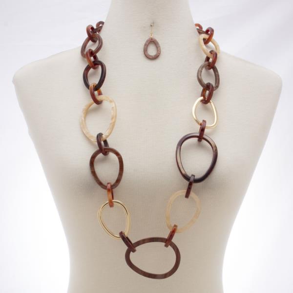 ACETATE OVAL LINK NECKLACE