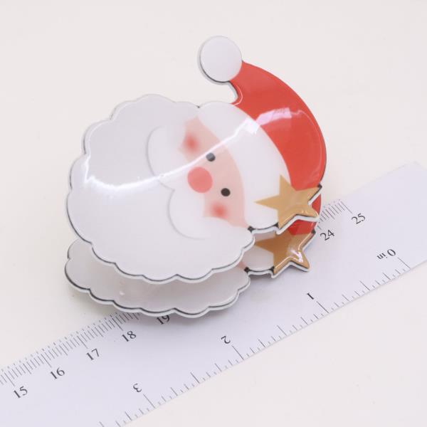 CHRISTMAS SANTA HAIR CLAW JAW CLIP