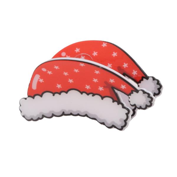 CHRISTMAS SANTA HAT HAIR CLAW JAW CLIP