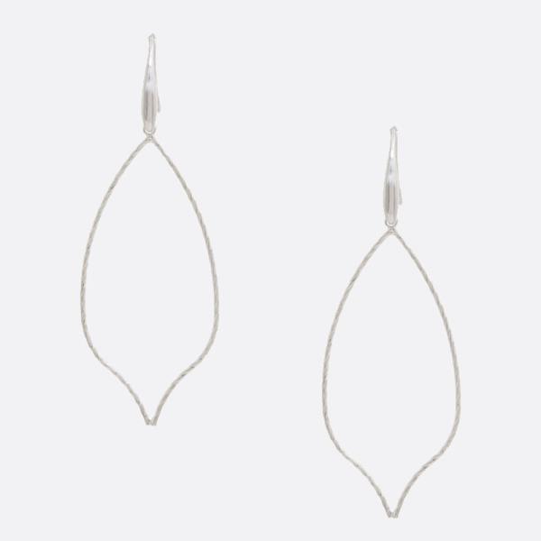 METAL LEAF DANGLE EARRING