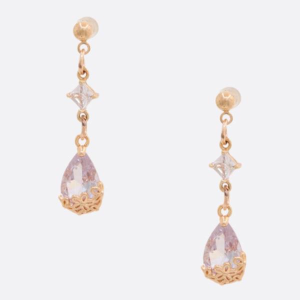 TEARDROP DANGLE CRYSTAL EARRING