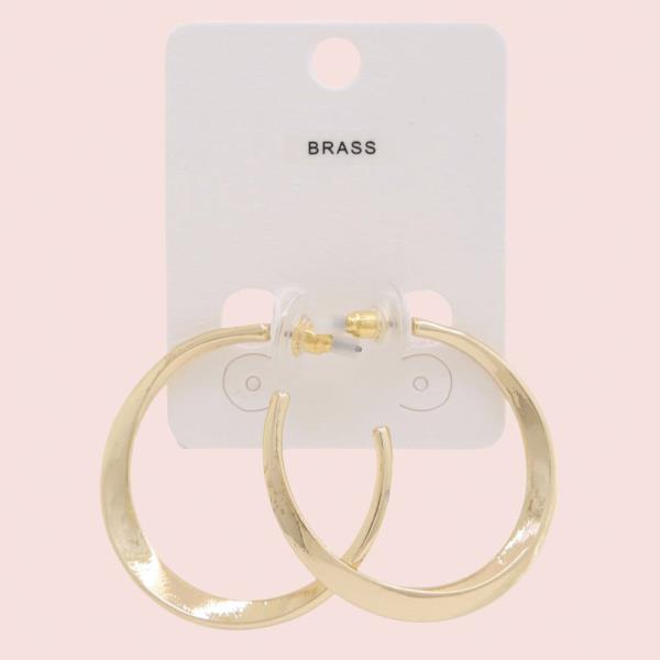 OPEN HOOP METAL EARRING