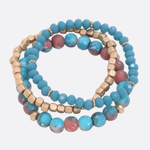 BALL BEADED BRACELET SET