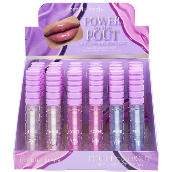 BEAUTY TREATS POWER TO THE POUT TOP COAT LIP PLUMPING (24 UNITS)