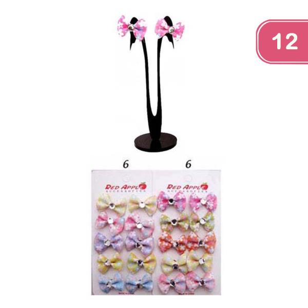 FLOWER RIBBON EARRINGS (12 UNITS)