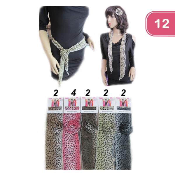 3 IN 1 LEOPARD SCARF (12 UNITS)