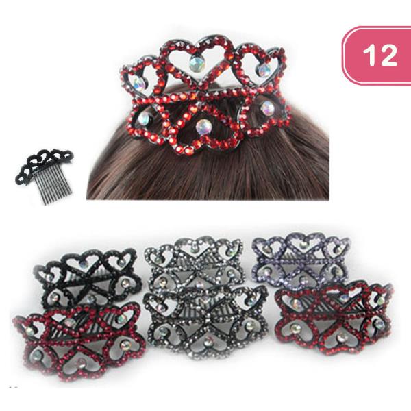 PLASTIC STONE TIARA (12 UNITS)