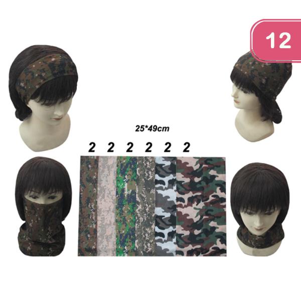 MULTI FUNCTION UNISEX LOOP SCARF BANDANA HAIR (12 UNITS)