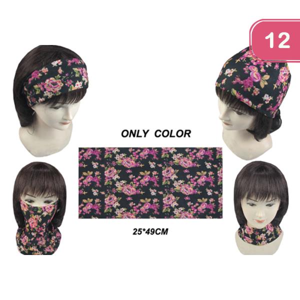 MULTI FUNCTION UNISEX LOOP SCARF BANDANA HAIR (12 UNITS)