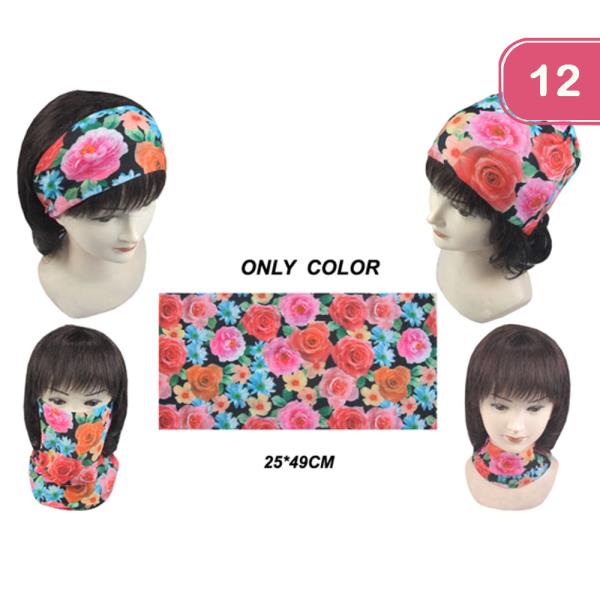 MULTI FUNCTION UNISEX LOOP SCARF BANDANA HAIR (12 UNITS)