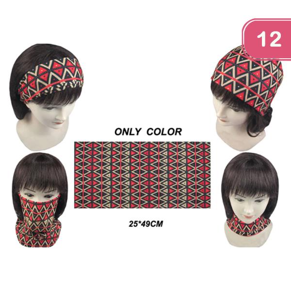 MULTI FUNCTION UNISEX LOOP SCARF BANDANA HAIR (12 UNITS)