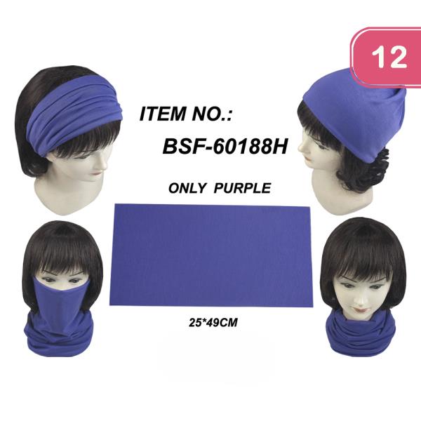 FABRIC MASK SCARF HEADBAND (12 UNITS)