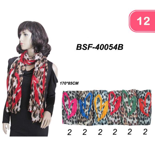LEOPARD SCARF (12 UNITS)
