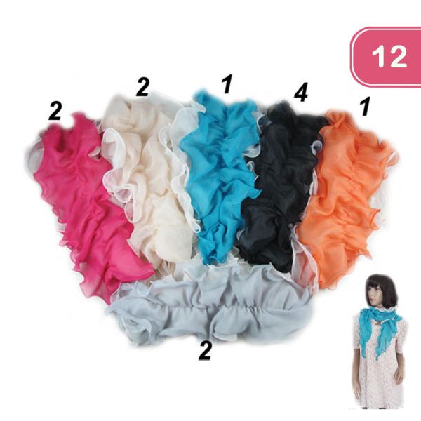 RUFFLE SCARF (12 UNITS)