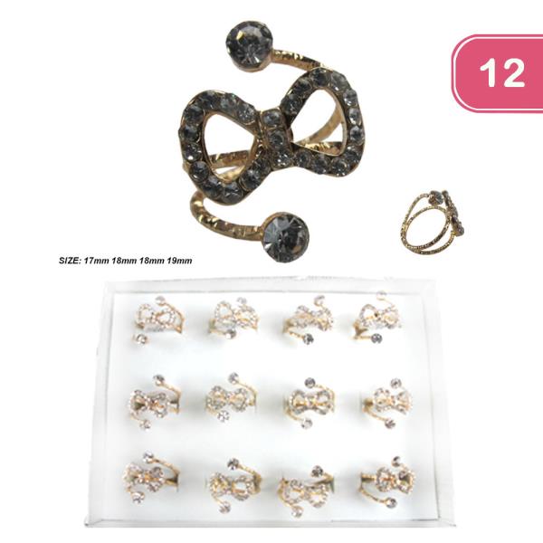 RHINESTONE RING ( 12 UNITS )