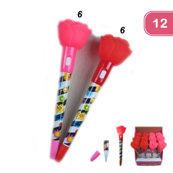 ROSE LIGHT UP PEN ( 12 UNITS )