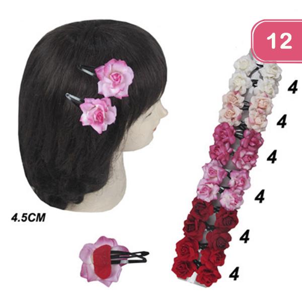 ROSE HAIR PIN 2 PC SET (12 UNITS)