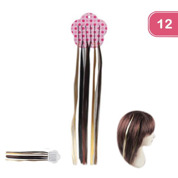 SYNTHETIC HAIR BOBBY PINS (12 UNITS)