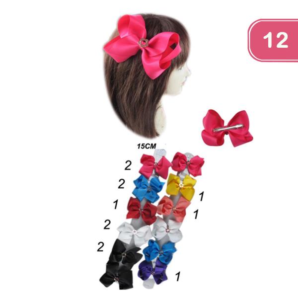 HAIR BOW PINS (12 UNITS)