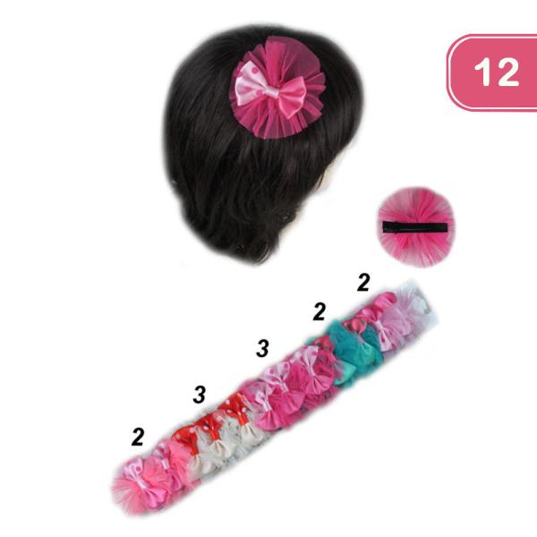 HAIR BOW PINS (12 UNITS)