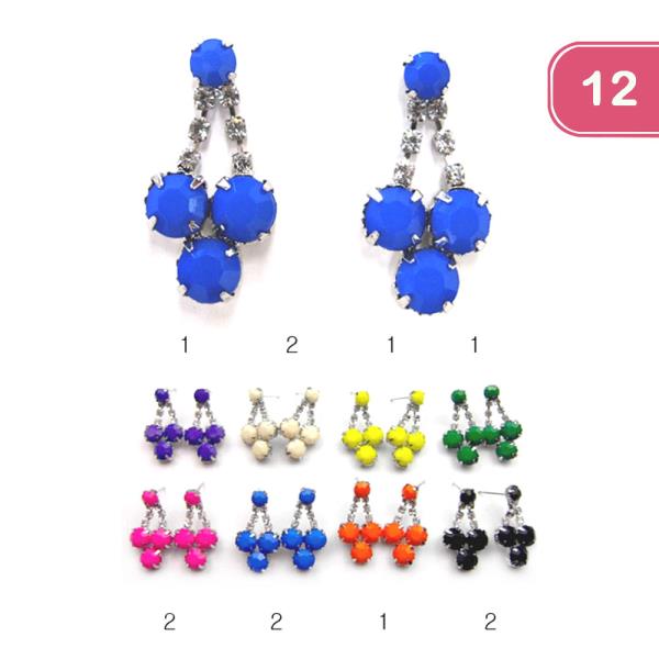 RHINESTONE EARRING (12 UNITS)