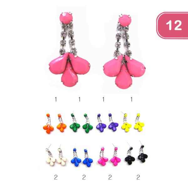 RHINESTONE EARRING (12 UNITS)