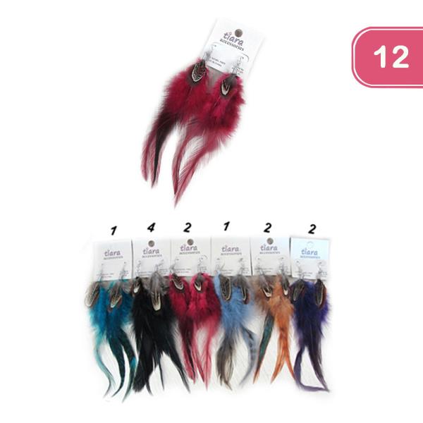 FEATHER EARRINGS (12 UNITS)