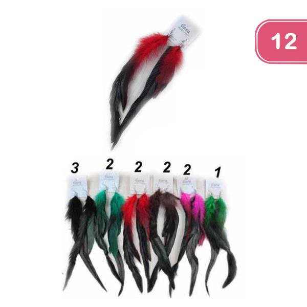 FEATHER EARRING (12 UNITS)