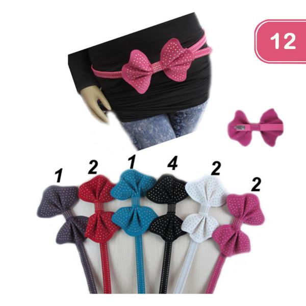 BOW RHINESTONE BELT (12 UNITS)