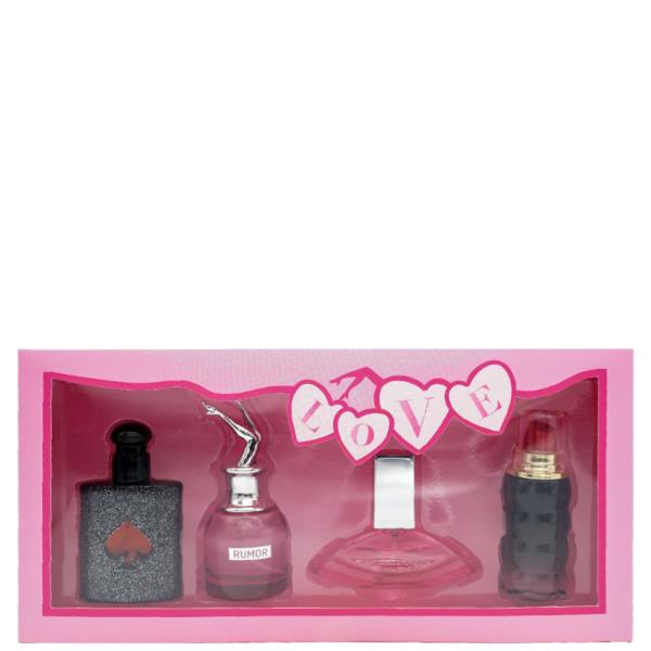 LOVE RUMOR FRAGRANCE PERFUME 4 PC GIFT SET