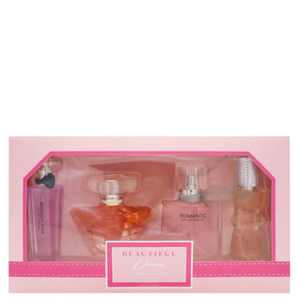 BEAUTIFUL ROMANTIC FRAGRANCE PERFUME 4 PC GIFT SET